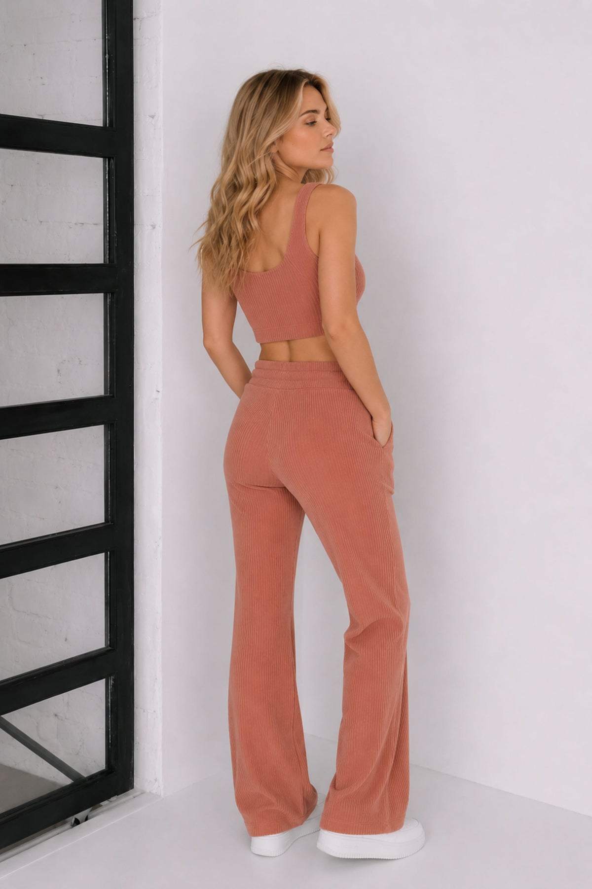 Jules Organic Cotton Waffle-Knit Drawstring Pants