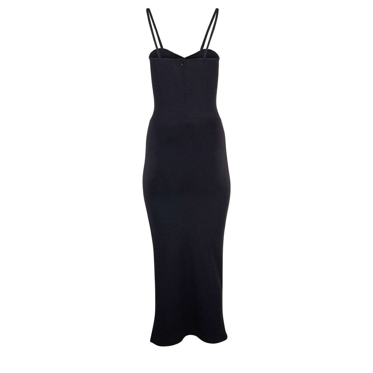 Heidi TENCEL™ Modal Cutout Ribbed Midi Dress - Black