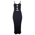 Heidi TENCEL™ Modal Cutout Ribbed Midi Dress - Black