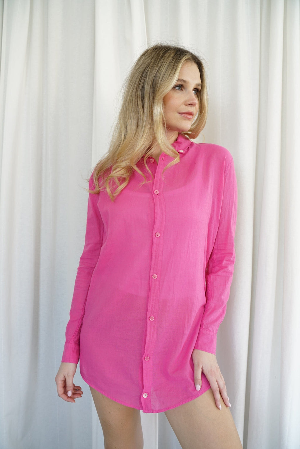 Naomi Organic Cotton Gauze Tunic Blouse