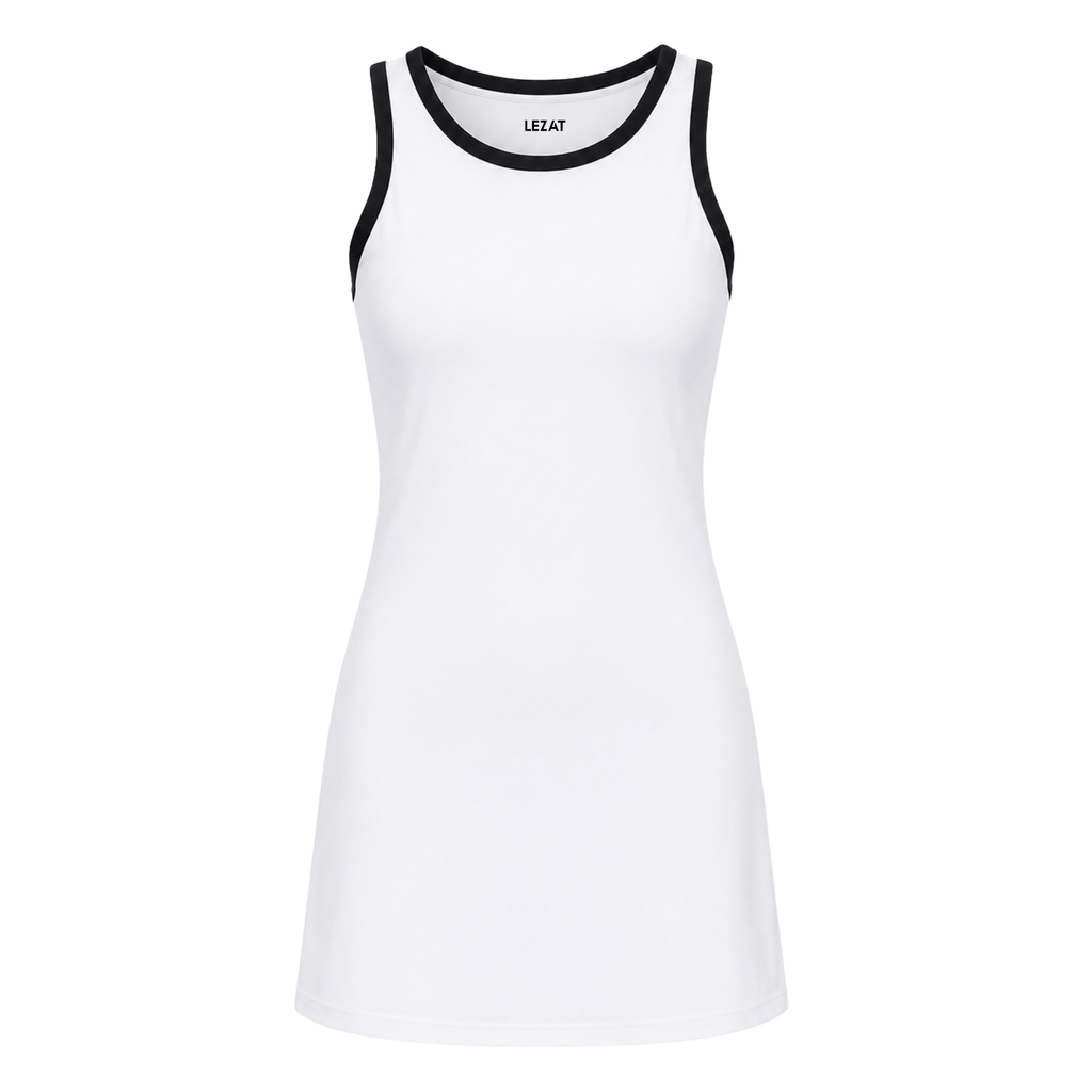 Willa Organic Cotton Contrast-Trim Active Mini Dress