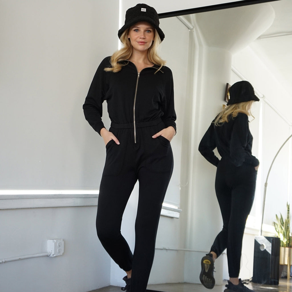 Restore TENCEL™ Modal Soft Terry Jumpsuit - Black
