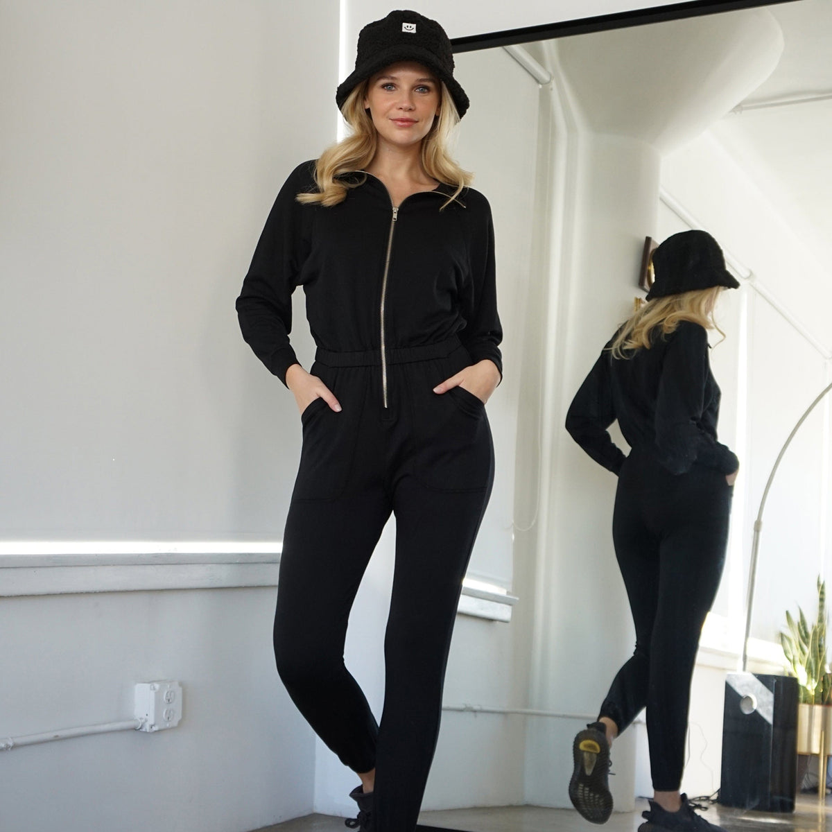 Restore TENCEL™ Modal Soft Terry Jumpsuit - Black