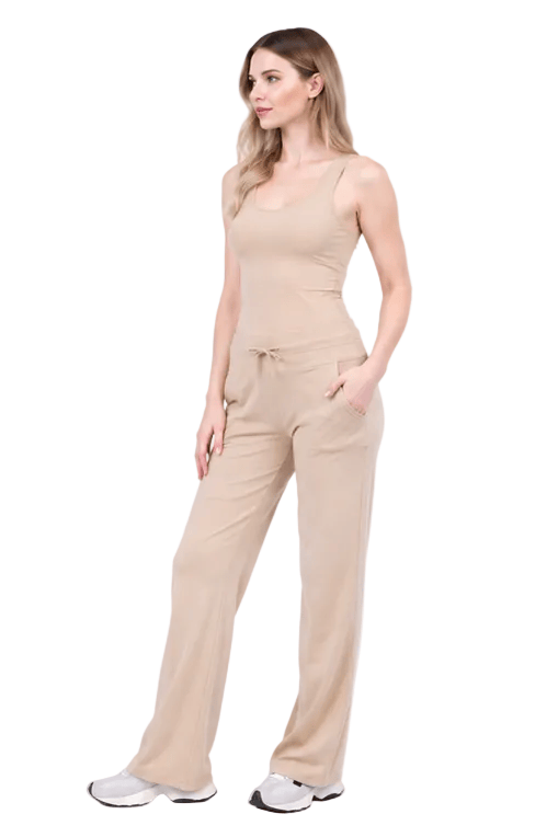 Taylor Organic Cotton Wide-Leg Pocketed Pants