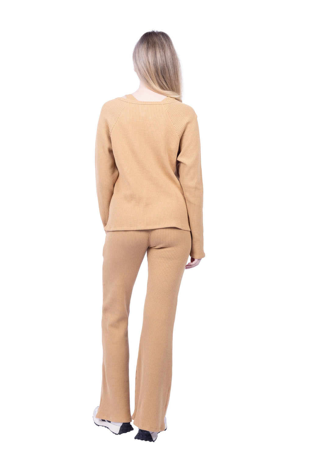 Jules Organic Cotton Waffle-Knit Drawstring Pants