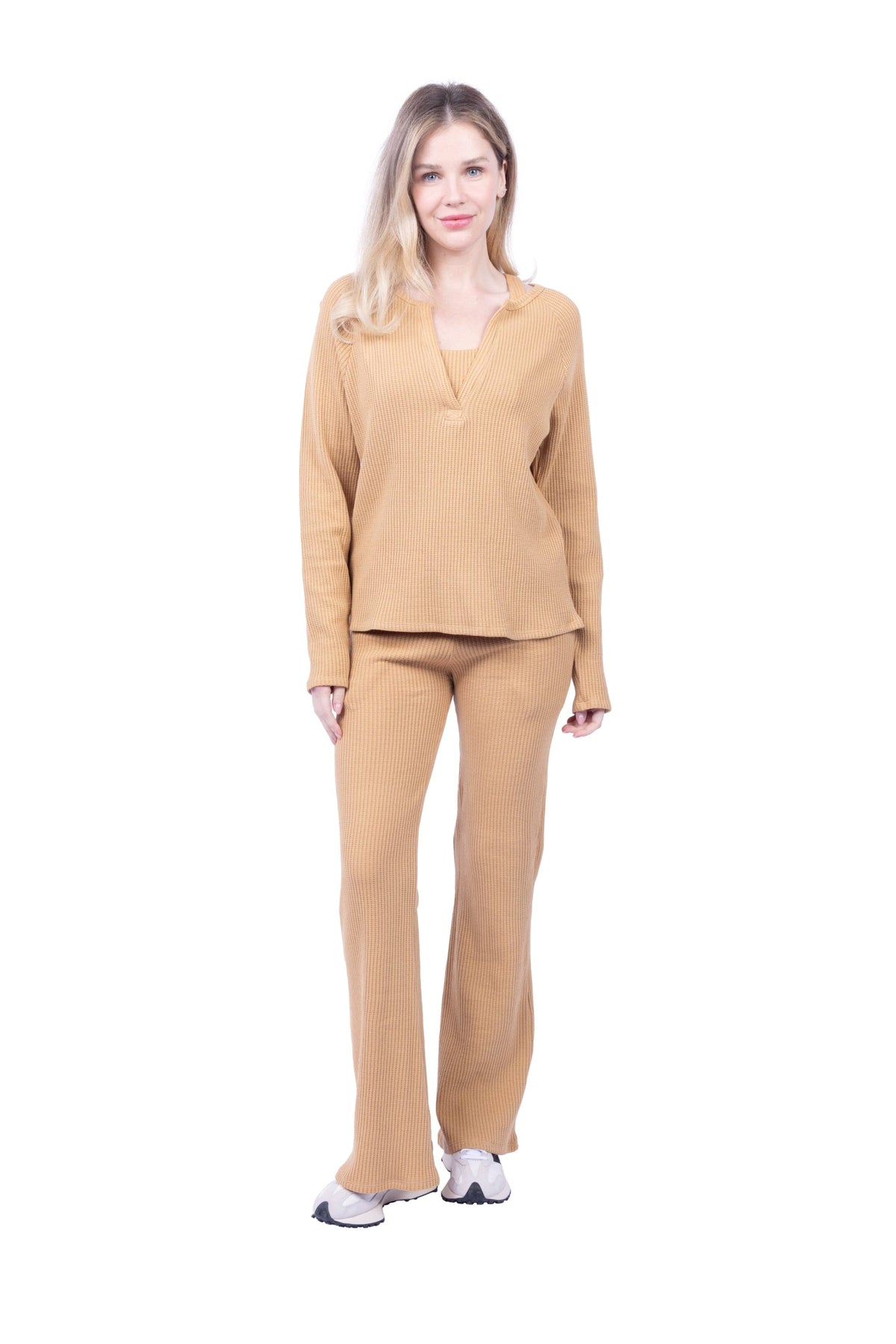 Jules Organic Cotton Waffle-Knit Drawstring Pants