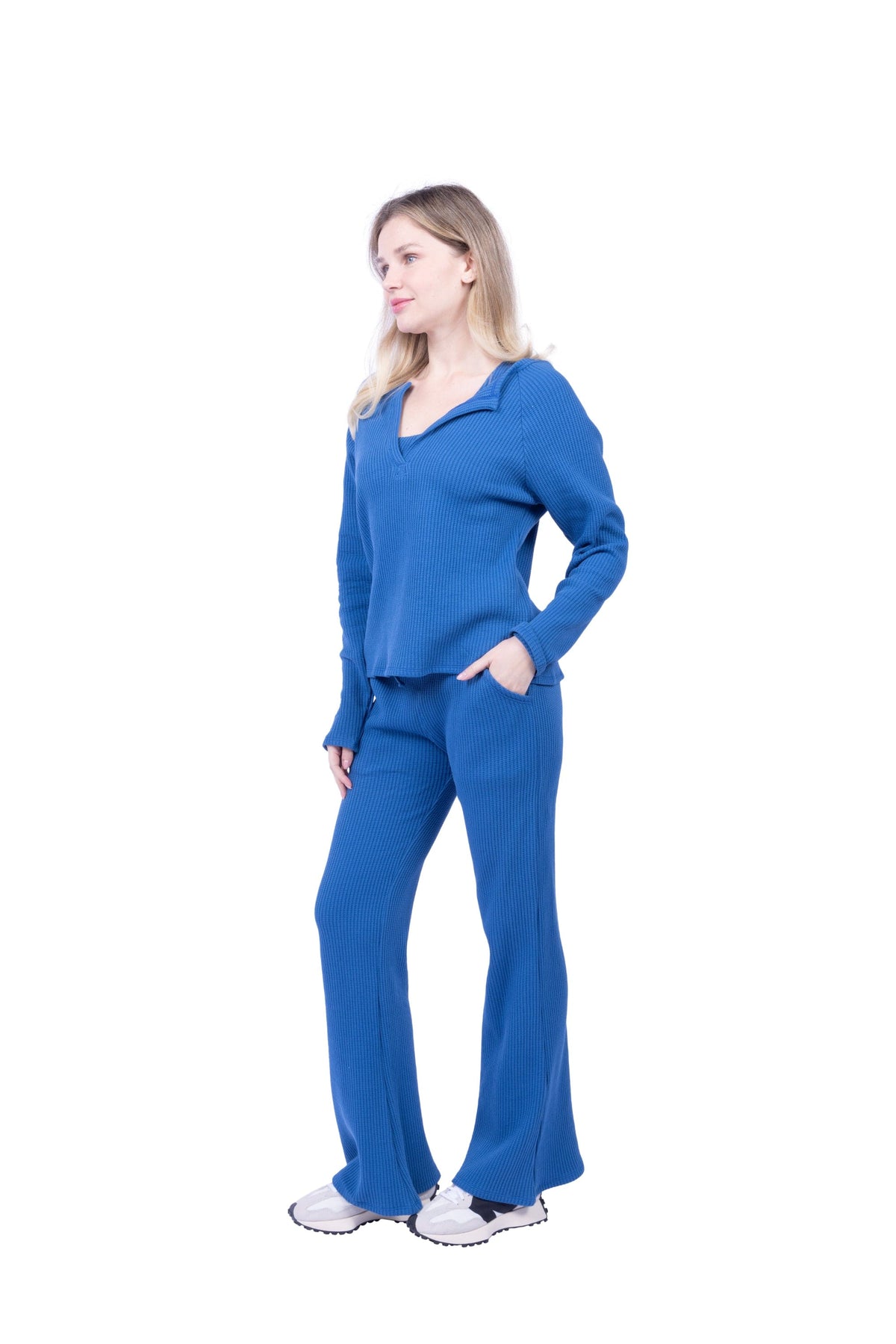 Jules Organic Cotton Waffle-Knit Drawstring Pants