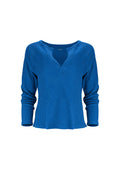 Jules Organic Cotton Waffle-Knit V-Neck Pullover