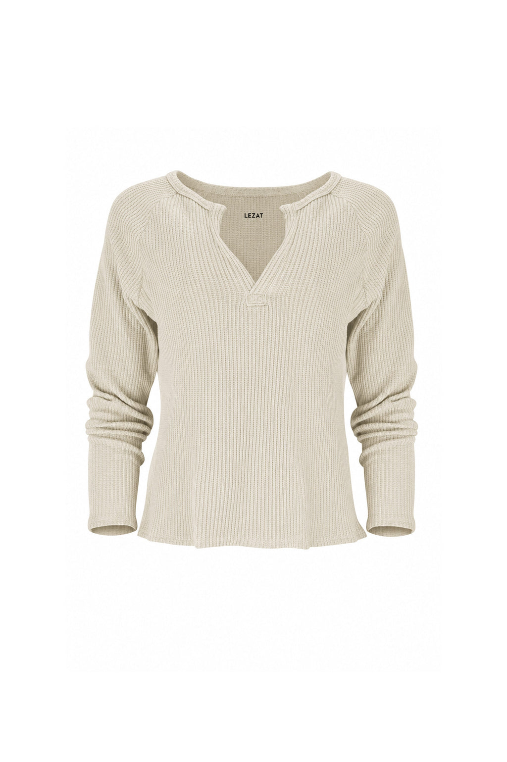 Jules Waffle Knit Organic Cotton V-Neck Pullover