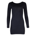 Jenna Organic Cotton Long-Sleeve Open-Back Mini Dress - Black