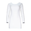 Jenna Organic Cotton Long-Sleeve Open-Back Mini Dress - Ivory