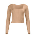 Hailey Mesh & Organic Cotton Long-Sleeve Top