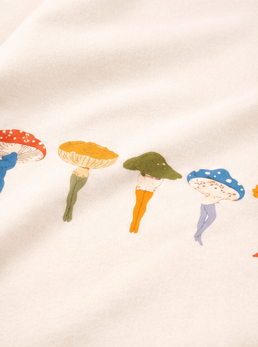 Dancing Shrooms Organic Cotton Cropped Tee