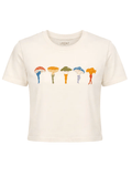 Dancing Shrooms Organic Cotton Cropped Tee