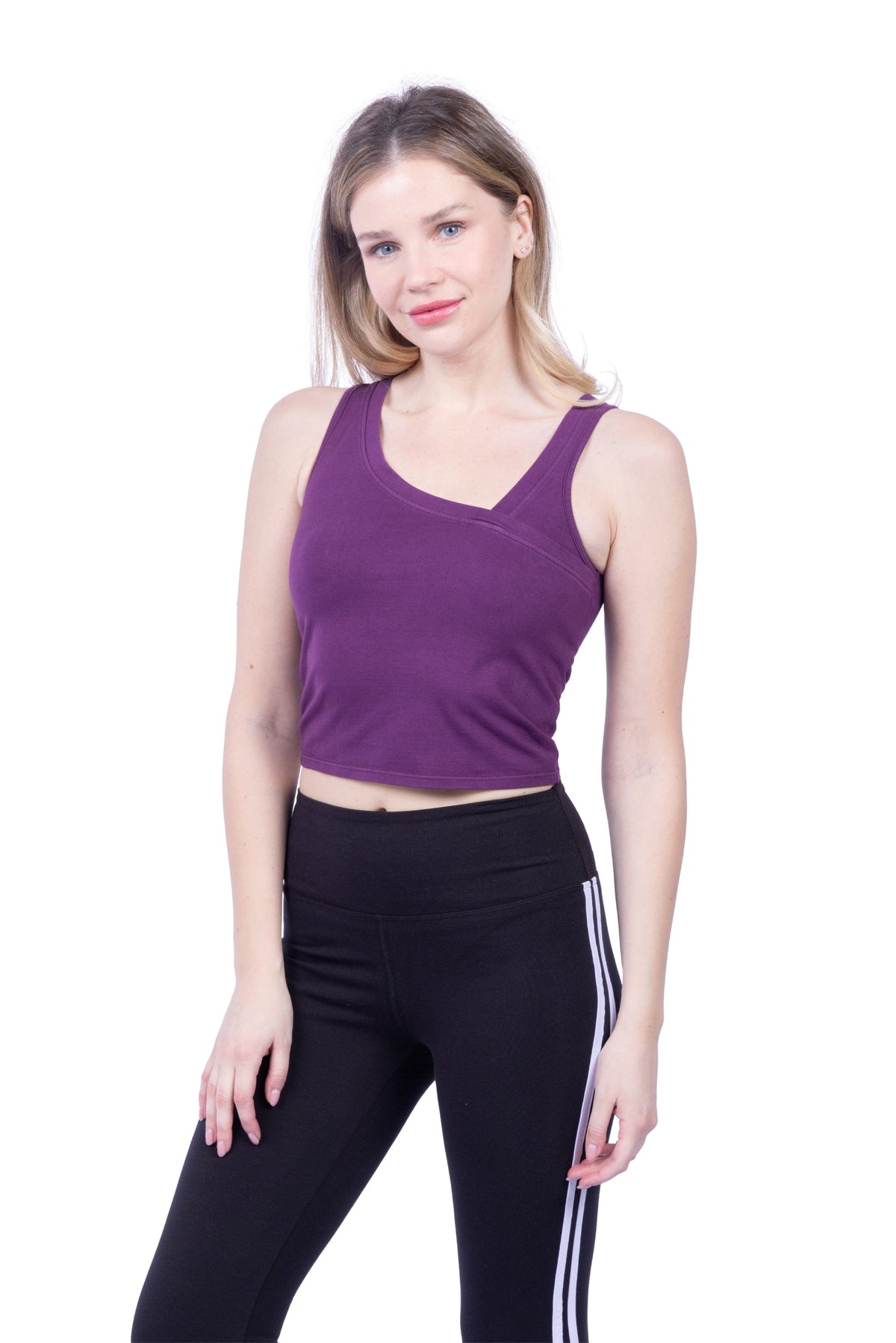 Eden Asymmetrical Organic Cotton Tank | Hand-Dyed, Cropped, Locally Knitted in LA | XS-XL