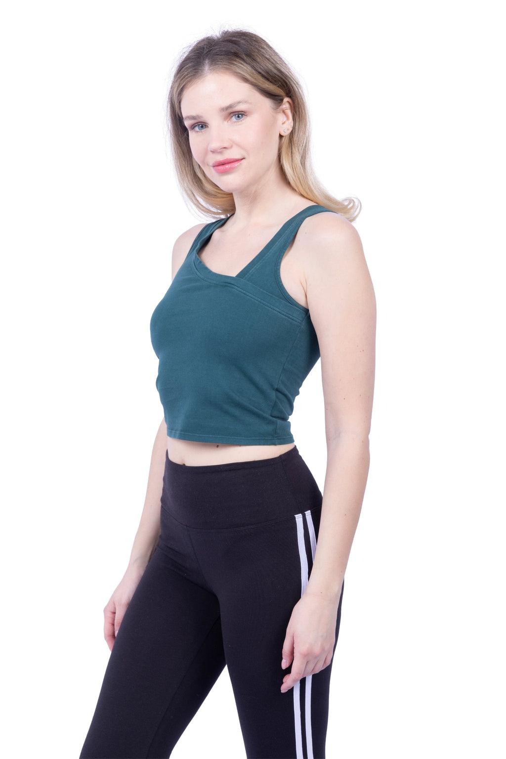 Eden Asymmetrical Organic Cotton Tank | Hand-Dyed, Cropped, Locally Knitted in LA | XS-XL