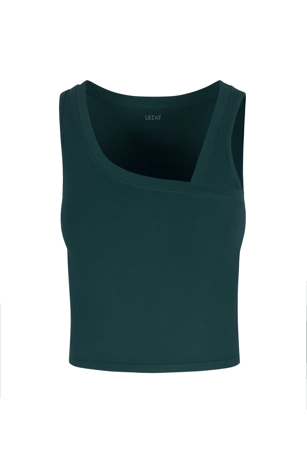 Eden Asymmetrical Organic Cotton Tank | Hand-Dyed, Cropped, Locally Knitted in LA | XS-XL