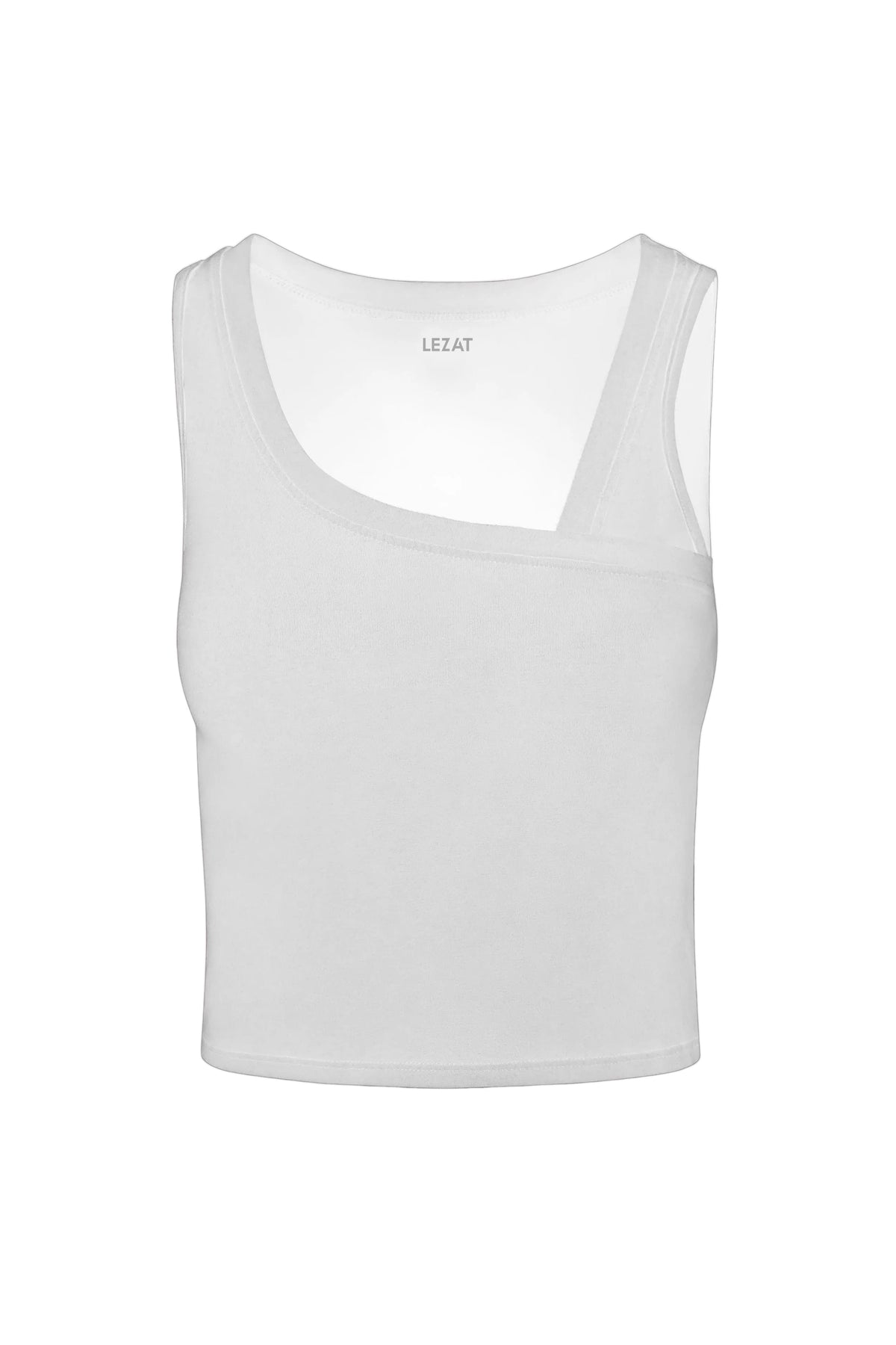Eden Asymmetrical Organic Cotton Tank | Hand-Dyed, Cropped, Locally Knitted in LA | XS-XL