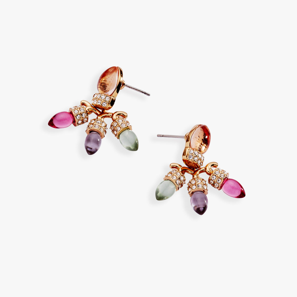 Christmas Muted Light Bulb Jacket Earrings