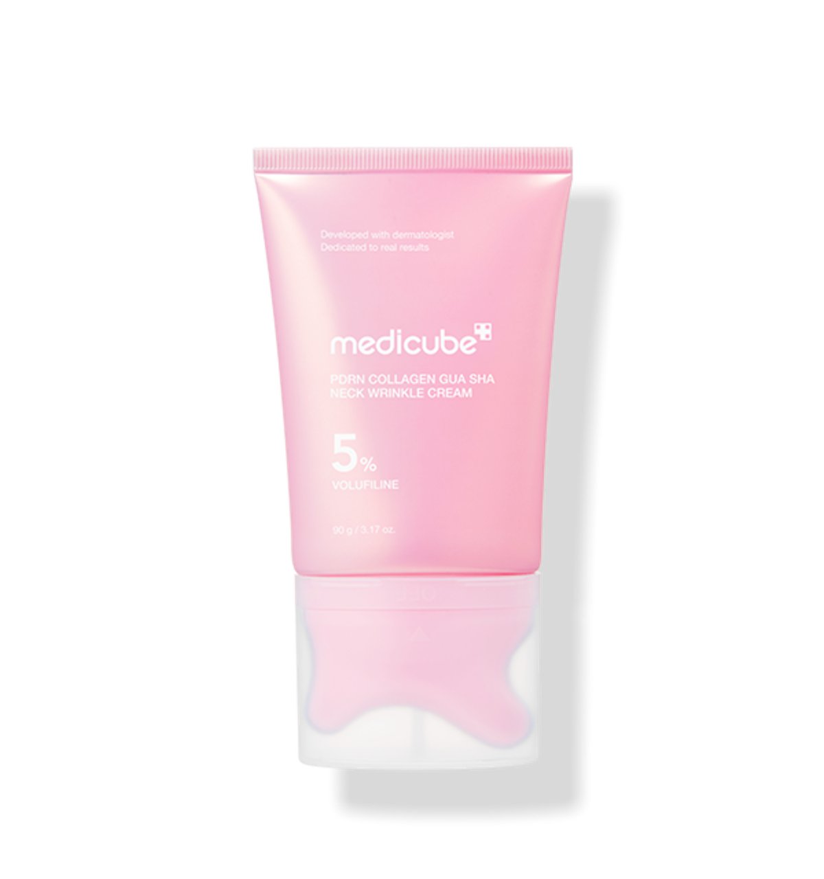 Medicube PDRN Collagen Gua Sha Neck Cream | Built-In Stainless Steel Applicator | 90g