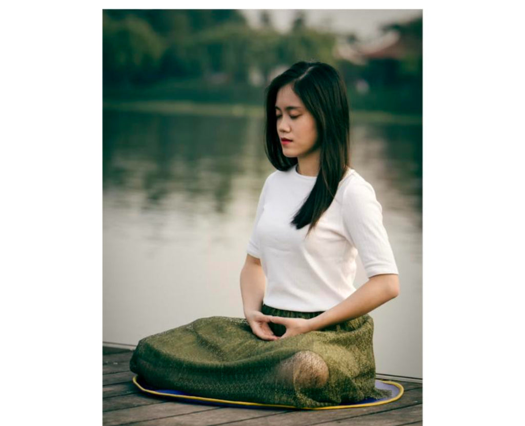 Women Batwing Tassel Knit Shawl – Crown Chakra Activation Meditation Wrap