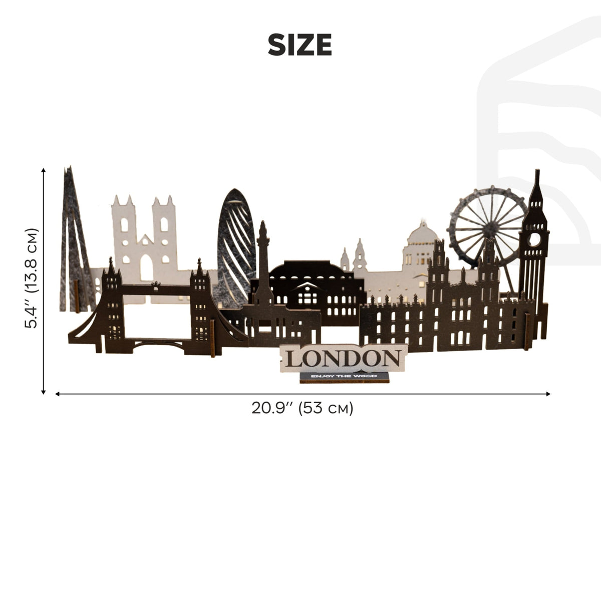 Wooden Travel Decor Memory City – London
