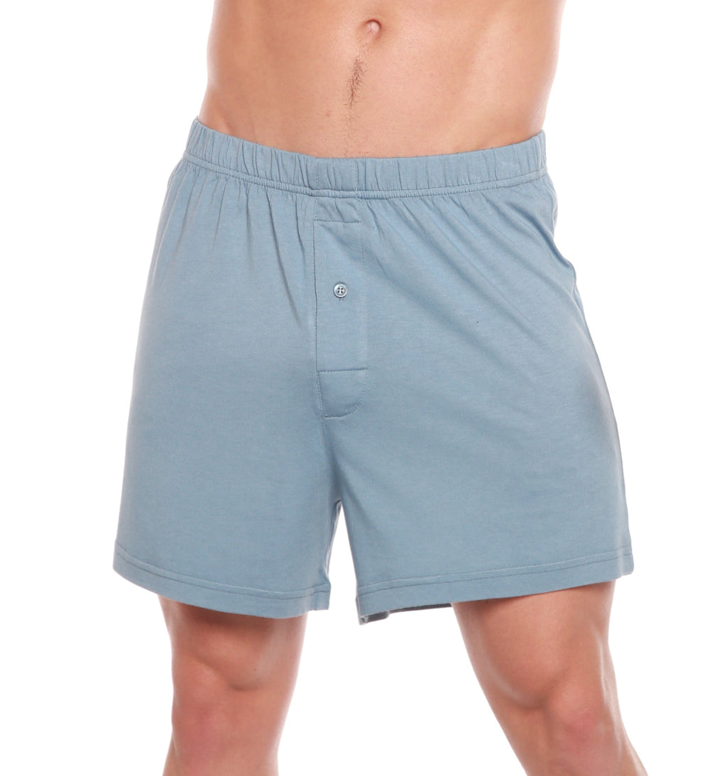 Spun Bamboo Men's Bamboo Viscose Boxer Shorts | Steel Blue 5-Pack