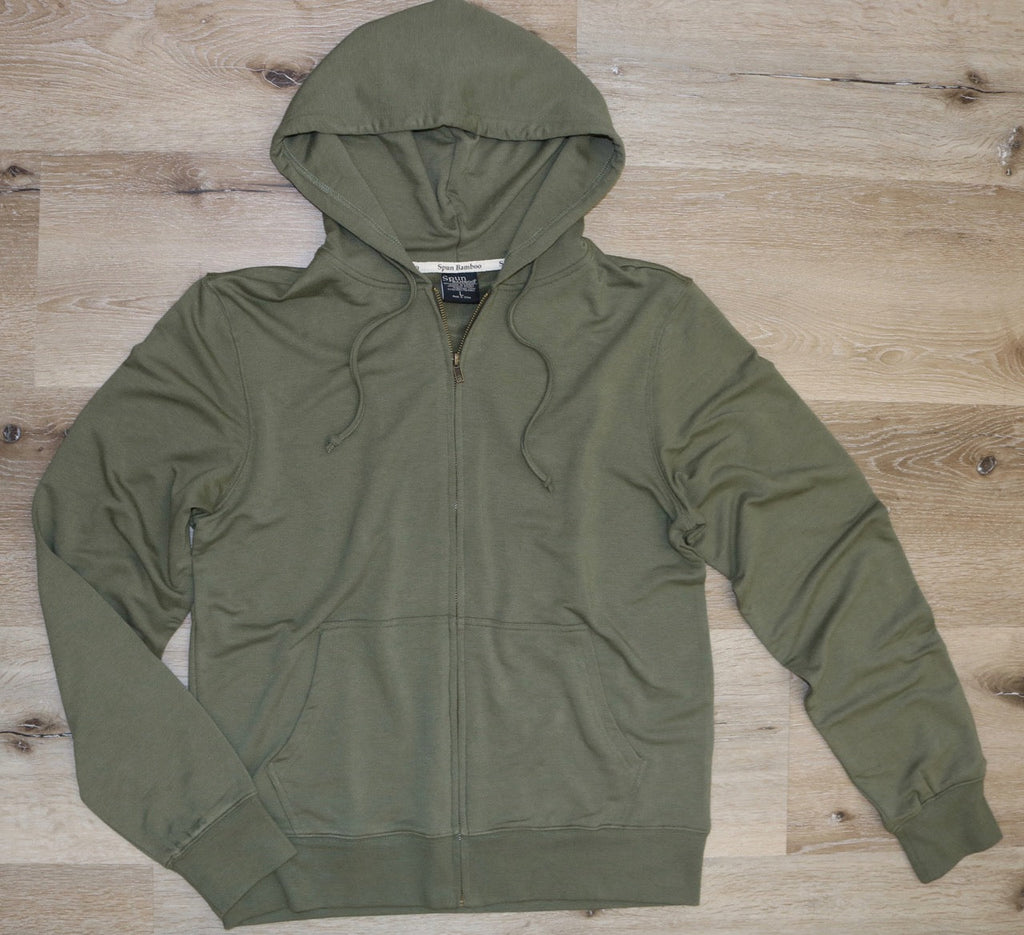 Men's Bamboo Full-Zip Hoodie | Burnt Olive