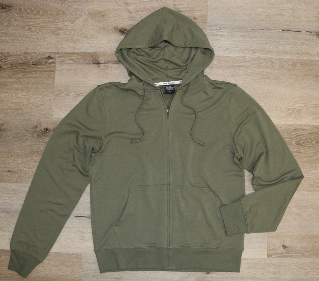 Men's Bamboo Full-Zip Hoodie | Burnt Olive