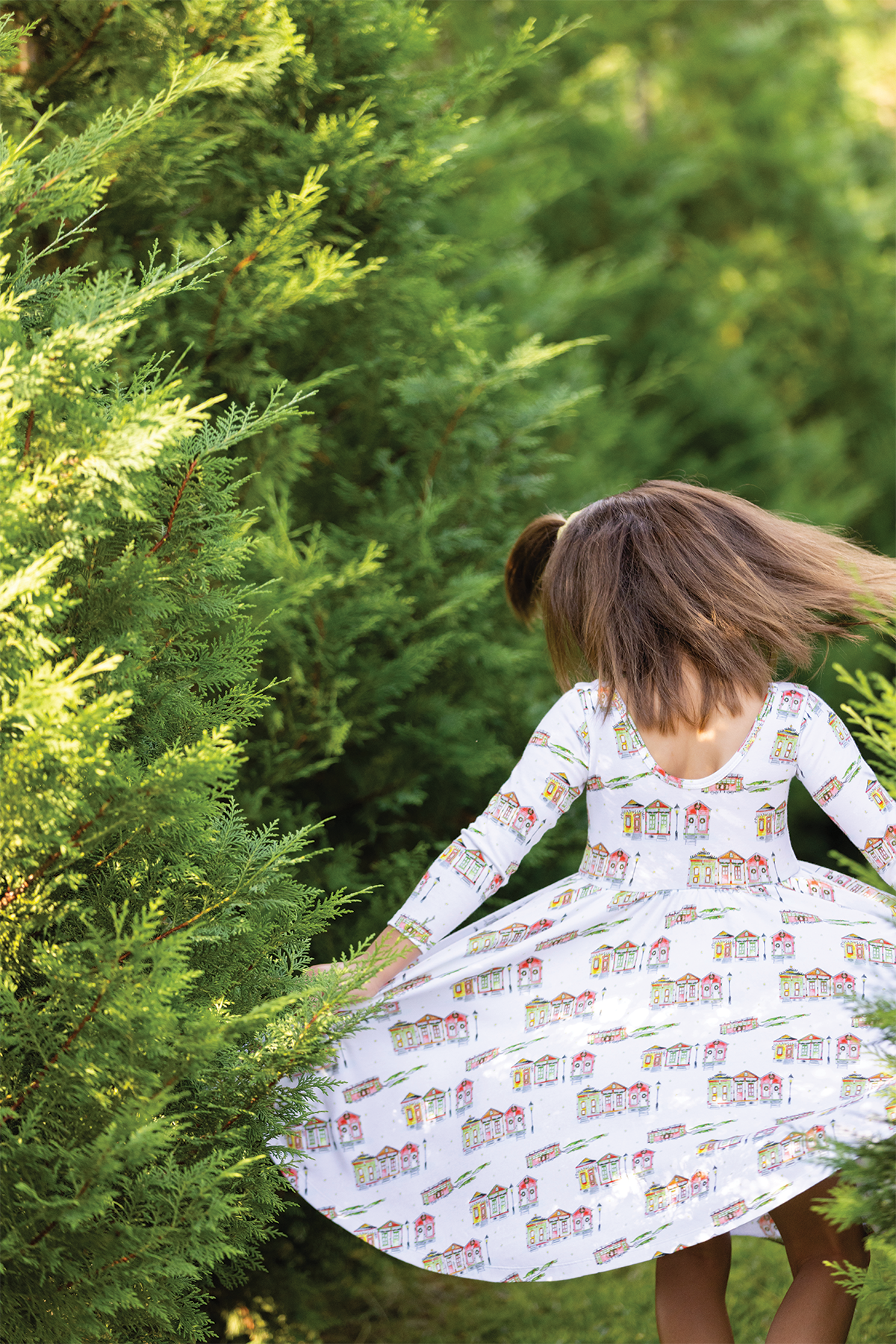 Bayou Wonderland Organic Cotton Kids’ Christmas Twirl Dress
