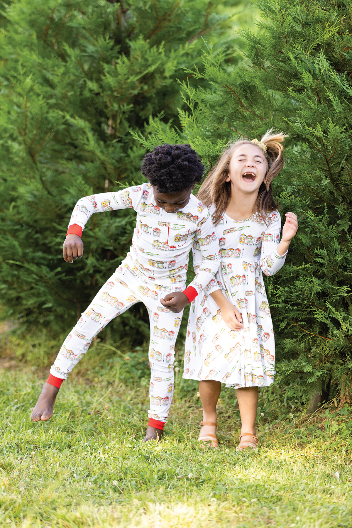 Bayou Wonderland Organic Cotton Kids’ Christmas Twirl Dress