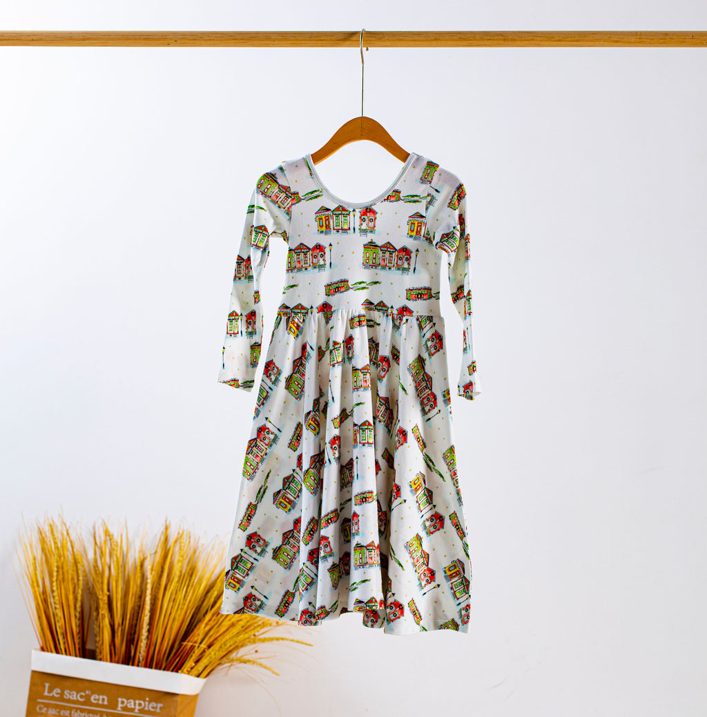 Bayou Wonderland Organic Cotton Kids’ Christmas Twirl Dress