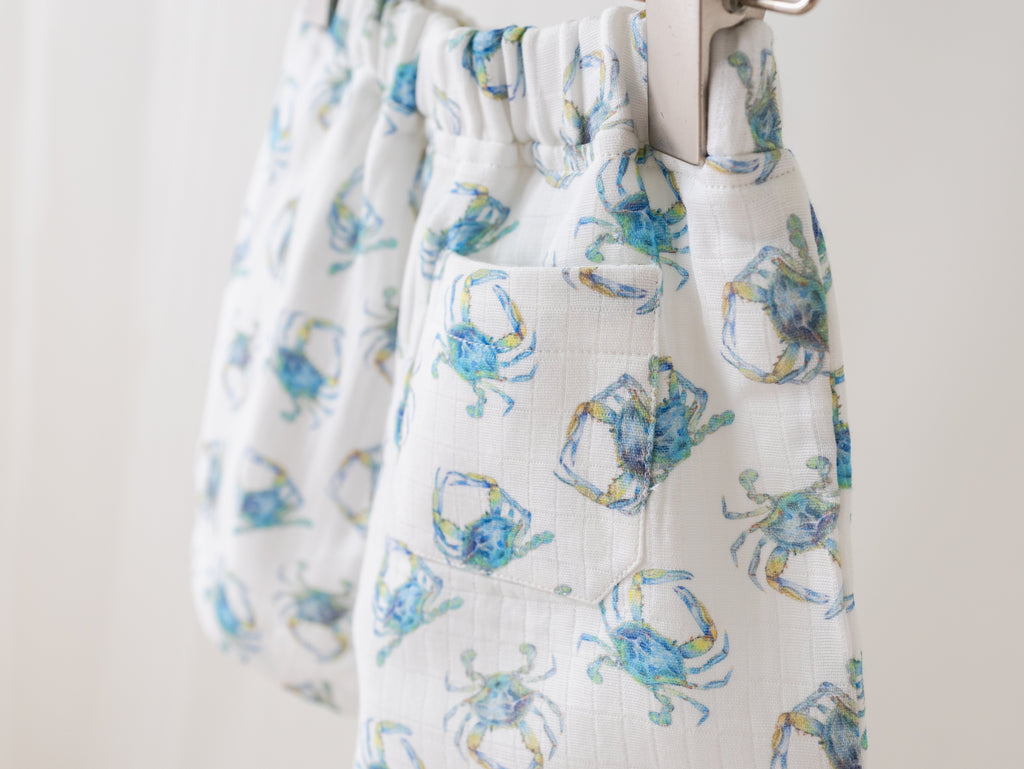 Catching Crabs Organic Muslin Kids’ Shorts