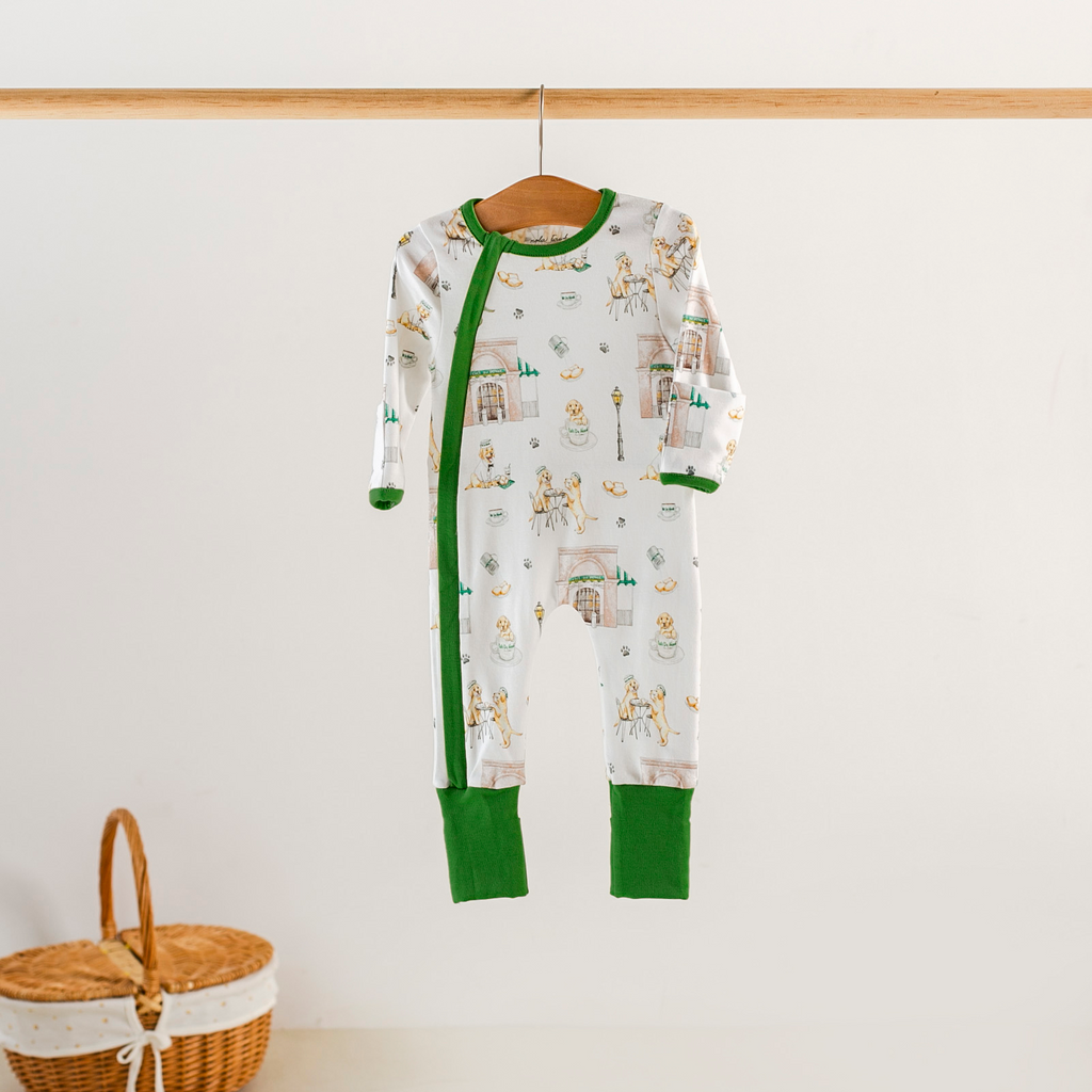 Powdered Sugar & Puppies Organic Cotton Baby & Kids’ Pajamas