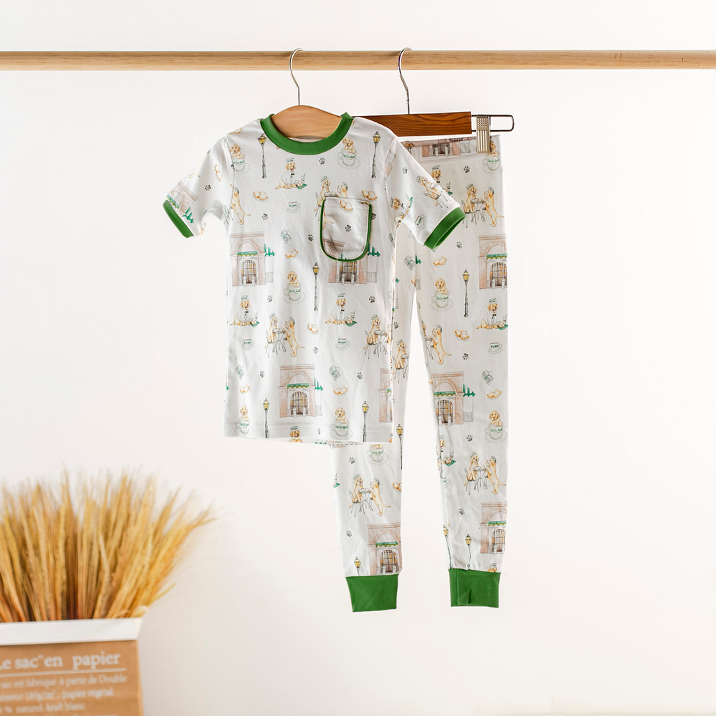 Powdered Sugar & Puppies Organic Cotton Baby & Kids’ Pajamas