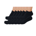 No Look Sport Bamboo Viscose Anklet Socks – Black, 12-Pack