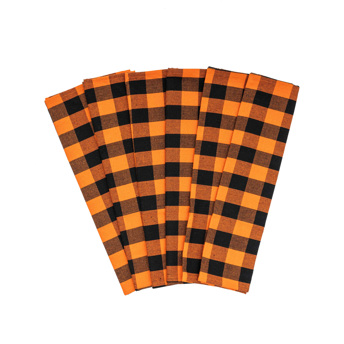 100% Organic Cotton Plaid Kitchen Towels | Set of 6 | 20”×28” | Chemical-Free