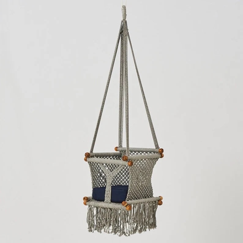 Macramé Toddler Swing | Handcrafted Cotton | Indoor & Outdoor
