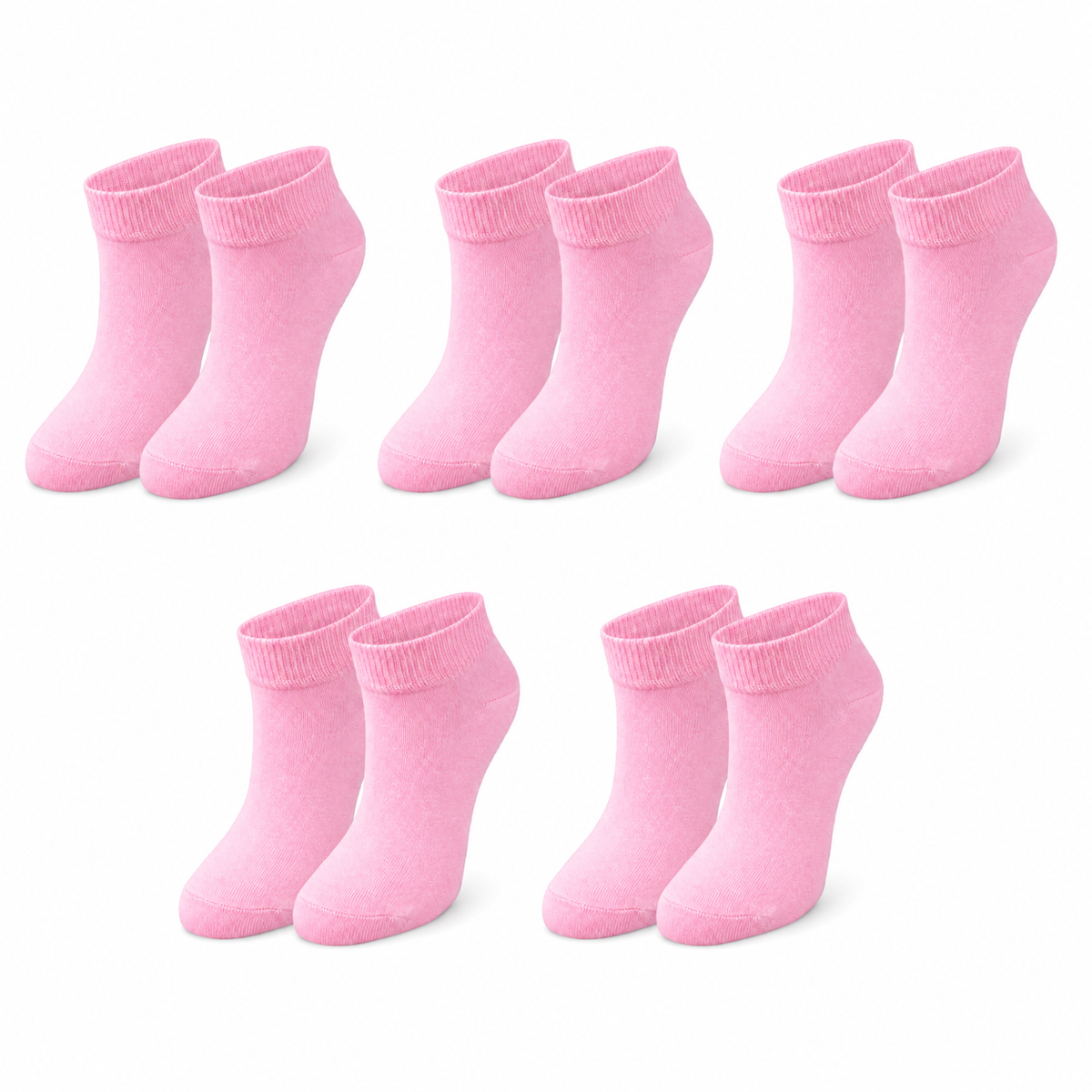 tittimitti Kids' 98% Organic Cotton Ankle Socks | 5-Pack | Ages 1–12