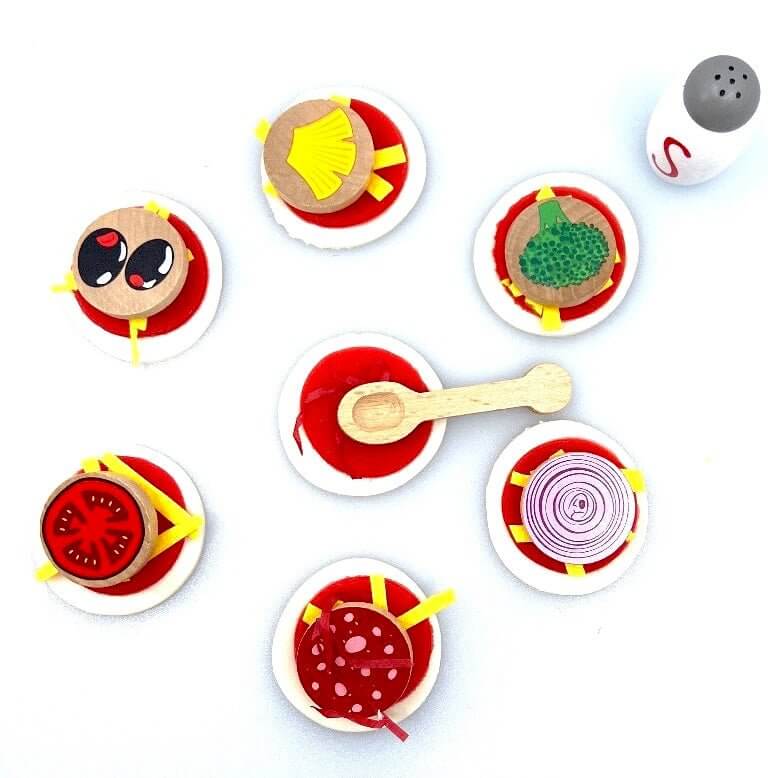 Pizza Bites Playdough Sensory Kit