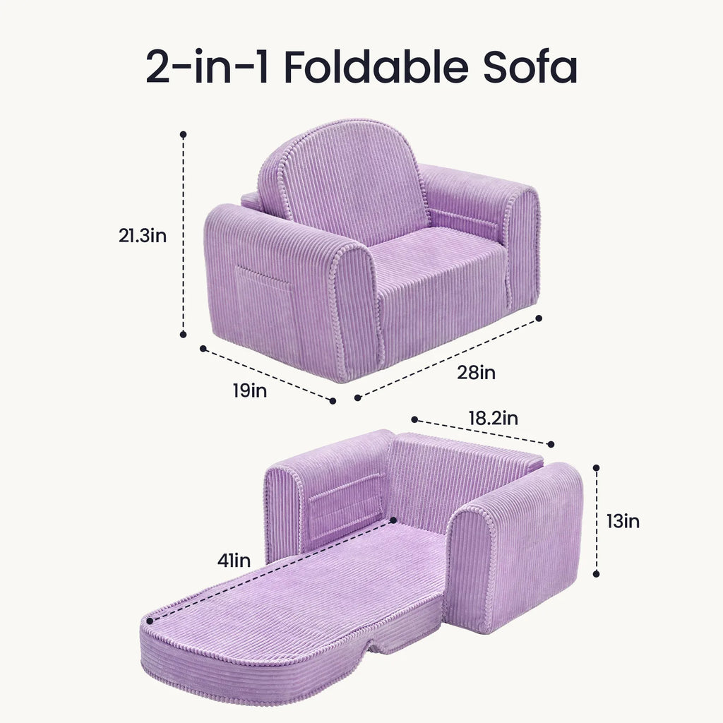 Tiny Land® GentleSnug Corduroy Kids Flip-Out Chair