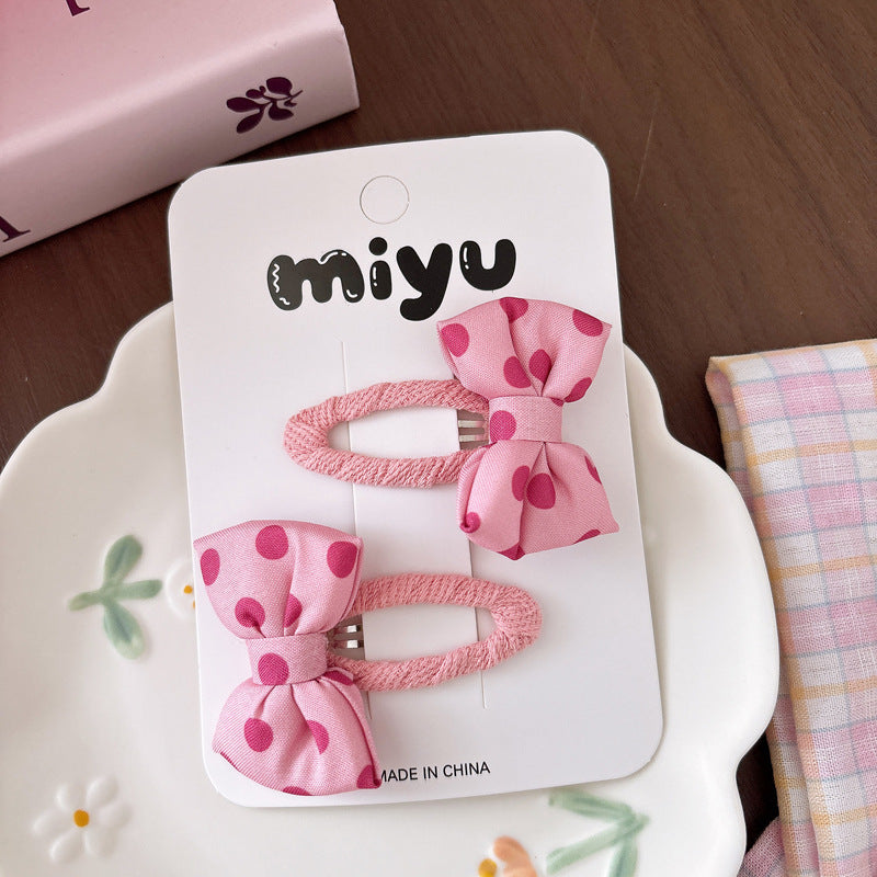 Collection of 2 Cute Butterfly-bow Decorated Hair Clips