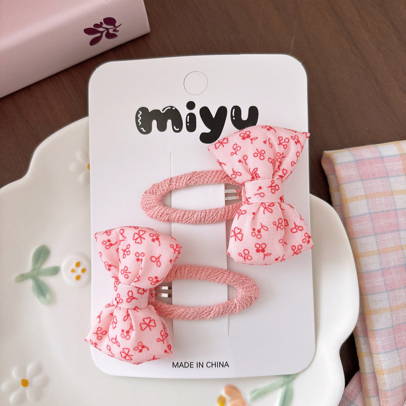 Collection of 2 Cute Butterfly-bow Decorated Hair Clips