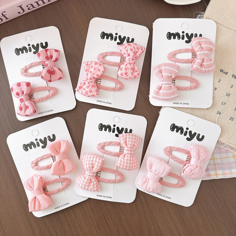 Collection of 2 Cute Butterfly-bow Decorated Hair Clips