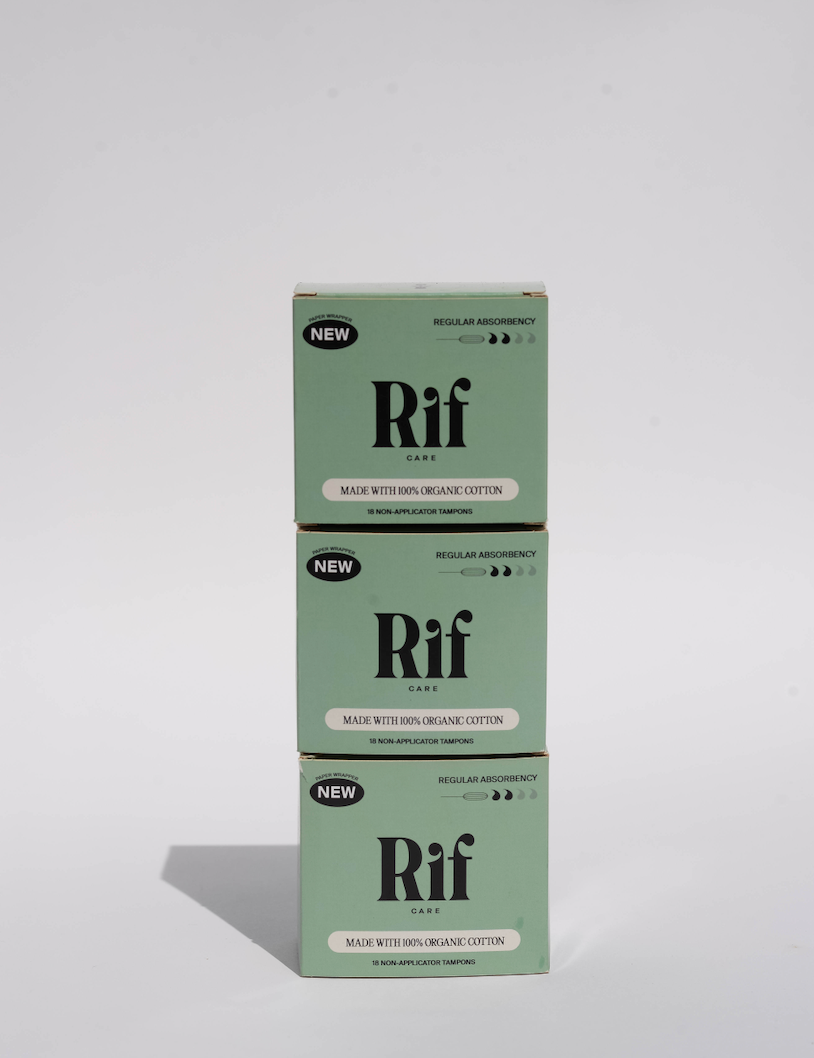 Organic Cotton Non-Applicator Tampons- Regular Absorbency - Non shed security veil