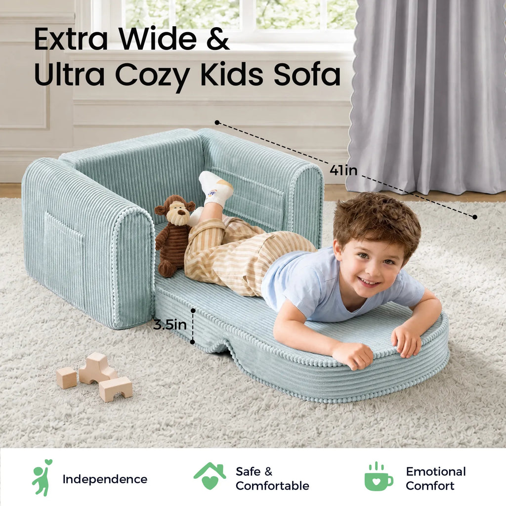 Tiny Land® GentleSnug Corduroy Kids Flip-Out Chair