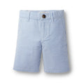 Boys’ Organic Cotton Seersucker Shorts – Blue Stripe
