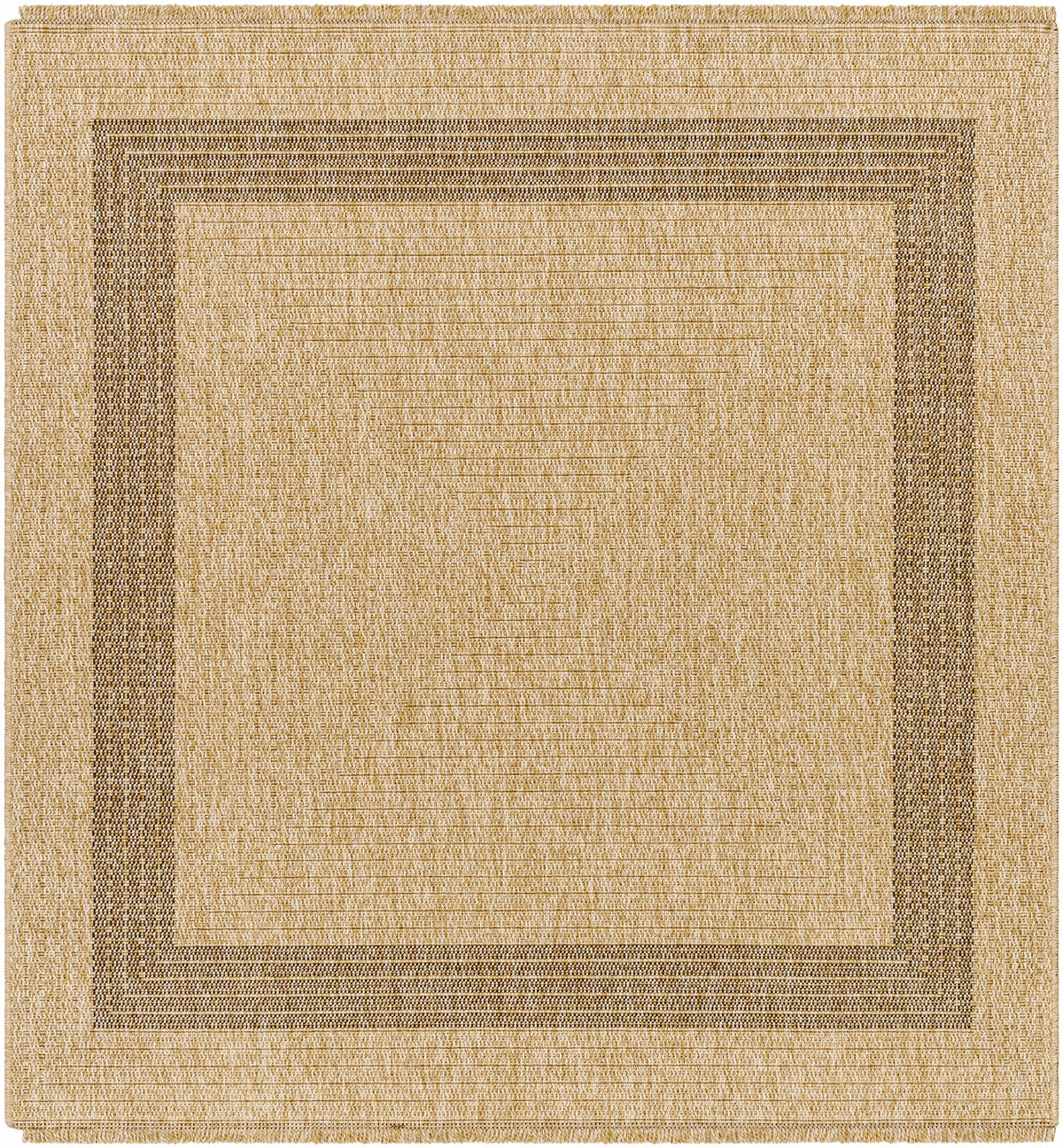 Andie Bordered Faux Jute Outdoor Rug - Clearance
