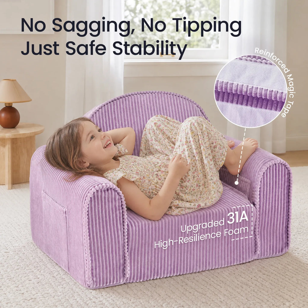 Tiny Land® GentleSnug Corduroy Kids Flip-Out Chair