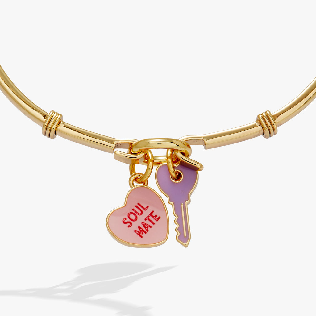 Sweethearts® ‘Soul Mate’ Heart & Key Tension Bangle